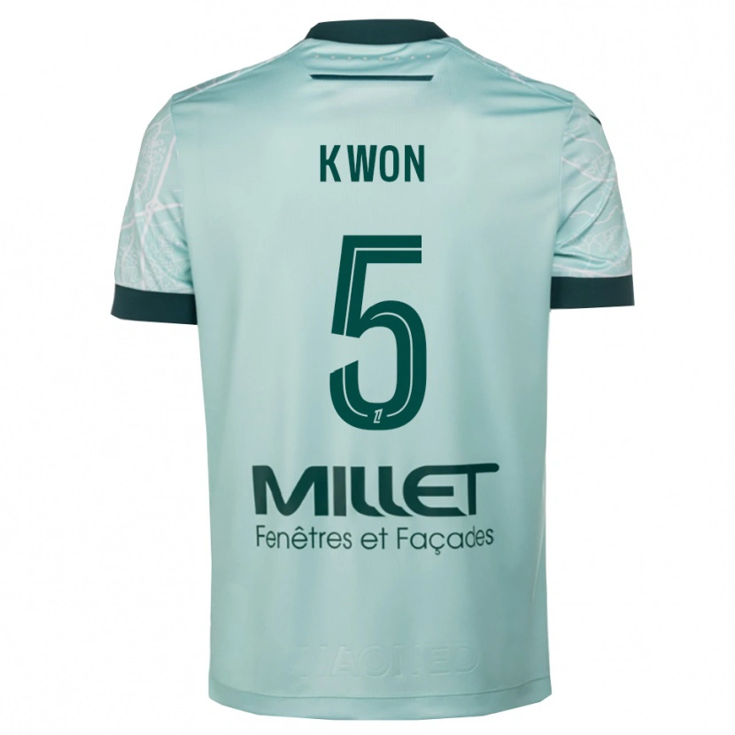 Danxen Women Hyeok-Kyu Kwon #5 Green White Away Jersey 2025/26 T-Shirt