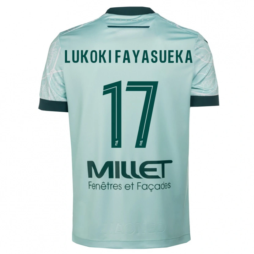 Danxen Women Kévin Lukoki Fayasueka #17 Green White Away Jersey 2025/26 T-Shirt