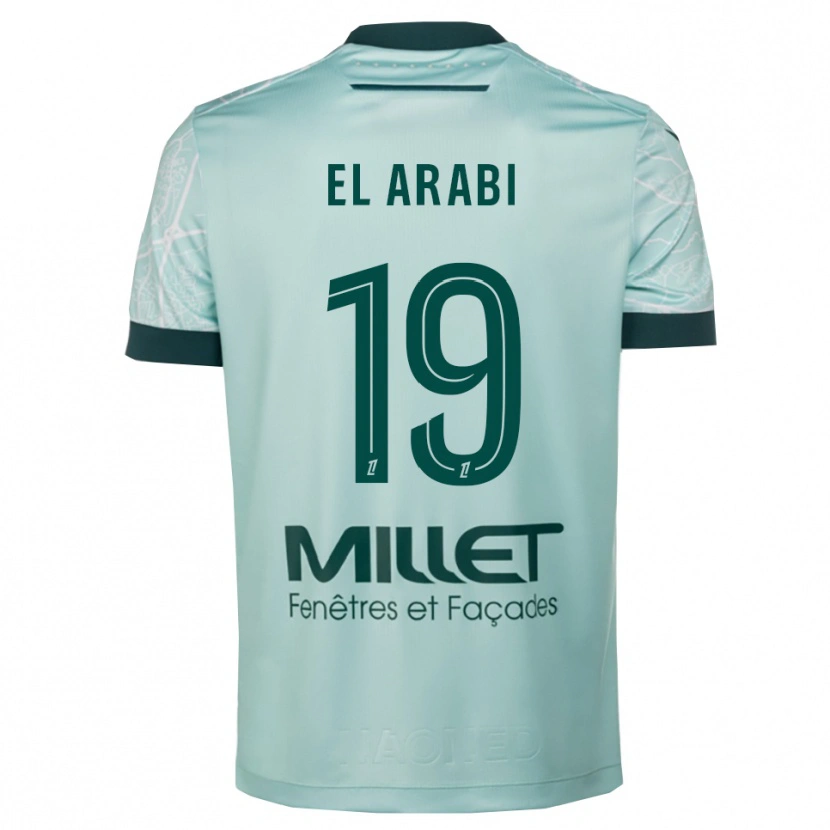 Danxen Women Youssef El Arabi #19 Green White Away Jersey 2025/26 T-Shirt