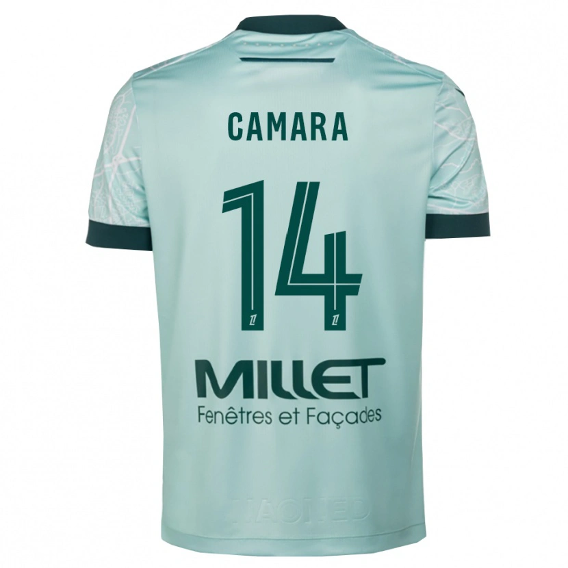 Danxen Women Klaus Camara #14 Green White Away Jersey 2025/26 T-Shirt