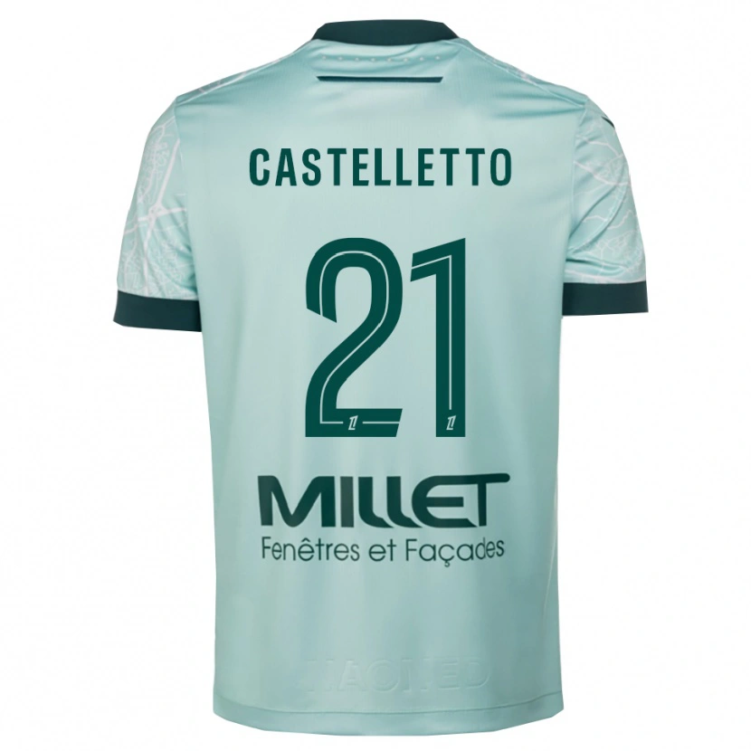 Danxen Women Jean-Charles Castelletto #21 Green White Away Jersey 2025/26 T-Shirt