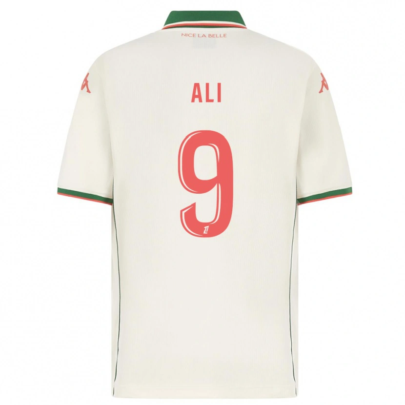 Danxen Women Kéfren Ali #9 White Green Away Jersey 2025/26 T-Shirt