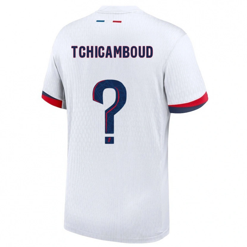 Danxen Women Queyrell Tchicamboud #0 White Red Away Jersey 2025/26 T-Shirt