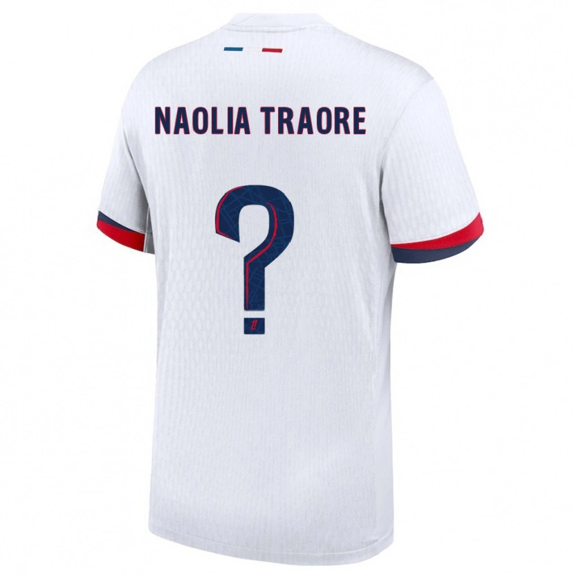 Danxen Women Naolia Traore #0 White Red Away Jersey 2025/26 T-Shirt