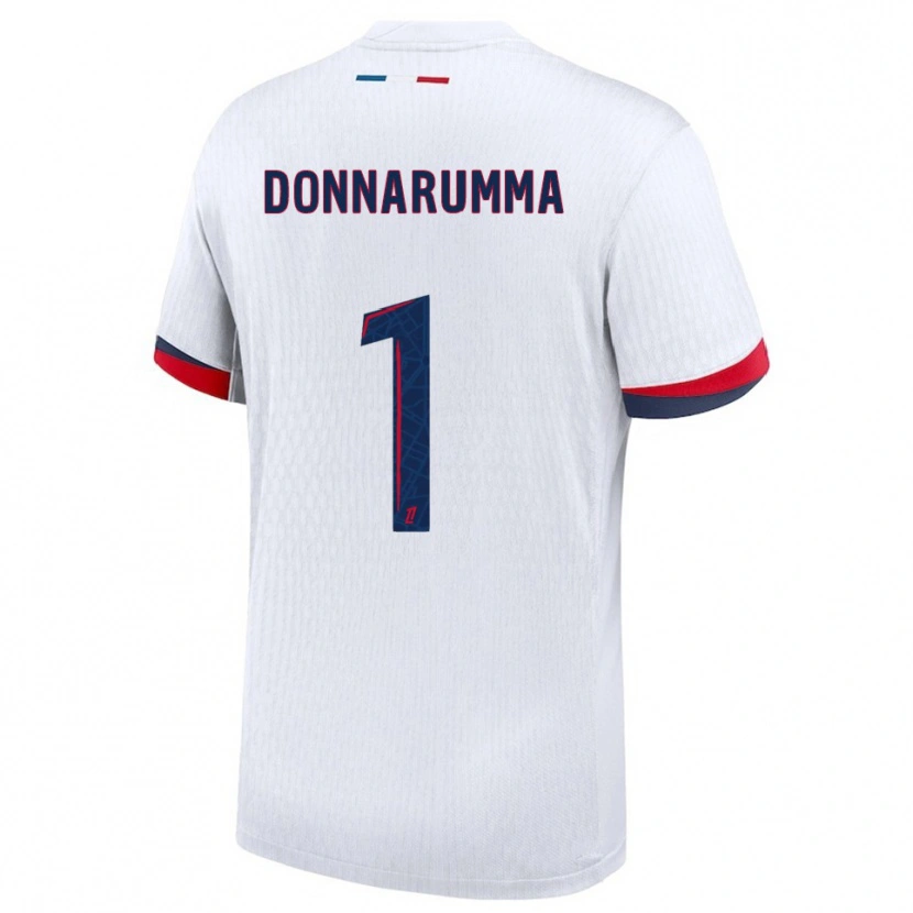 Danxen Women Gianluigi Donnarumma #1 White Red Away Jersey 2025/26 T-Shirt