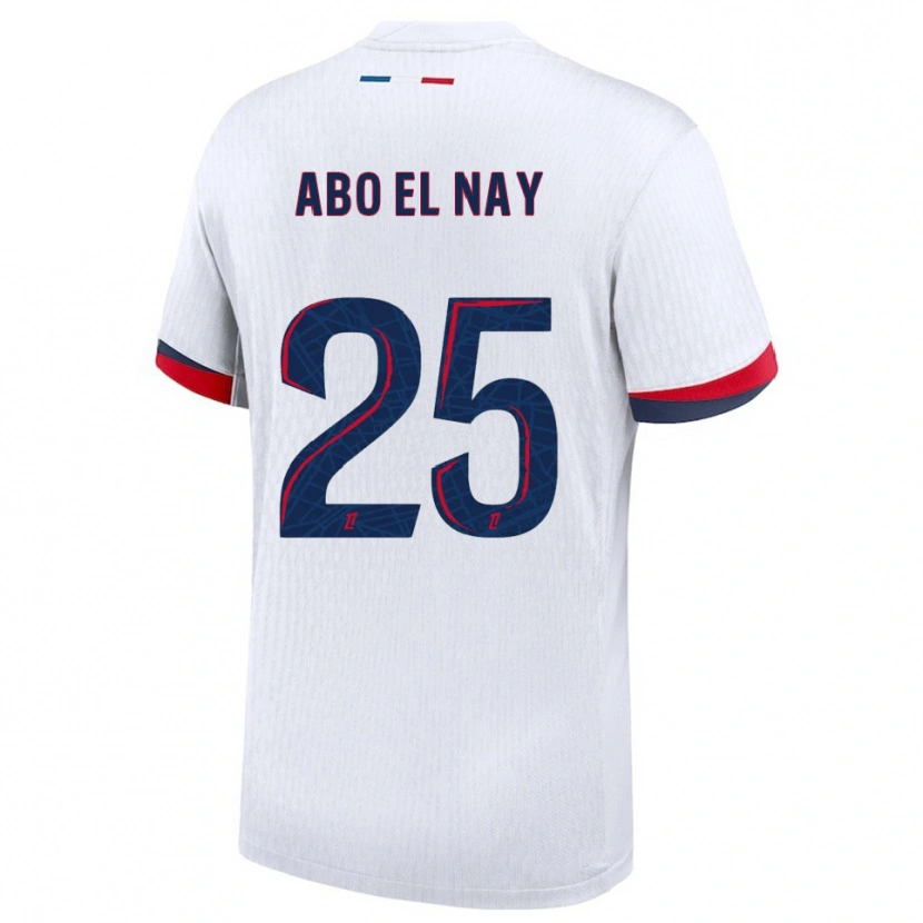 Danxen Women Rayan Abo El Nay #25 White Red Away Jersey 2025/26 T-Shirt