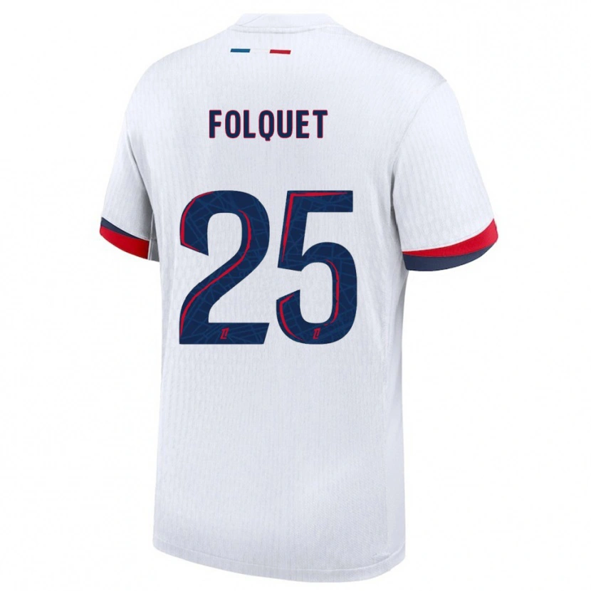 Danxen Women Magnaba Folquet #25 White Red Away Jersey 2025/26 T-Shirt