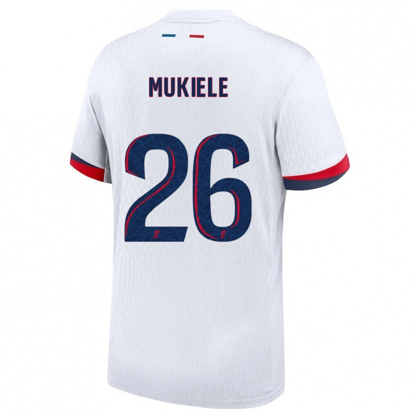 Danxen Women Nordi Mukiele #26 White Red Away Jersey 2025/26 T-Shirt
