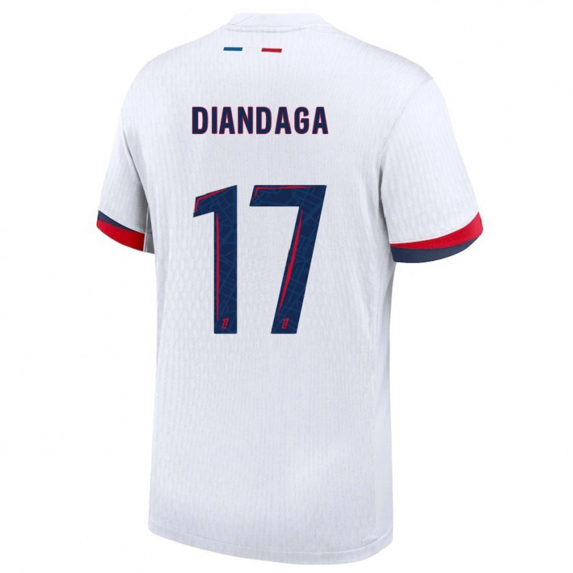 Danxen Women Hermann Malonga #17 White Red Away Jersey 2025/26 T-Shirt