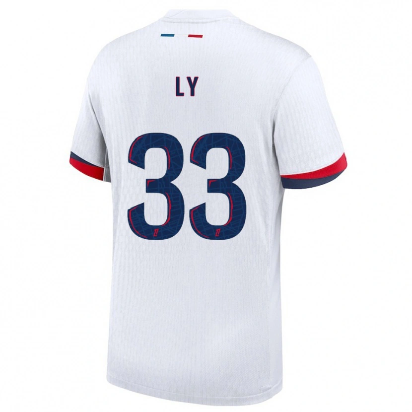 Danxen Women Elijah Ly #33 White Red Away Jersey 2025/26 T-Shirt