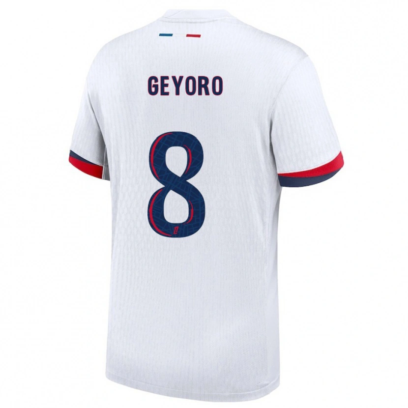 Danxen Women Grace Geyoro #8 White Red Away Jersey 2025/26 T-Shirt