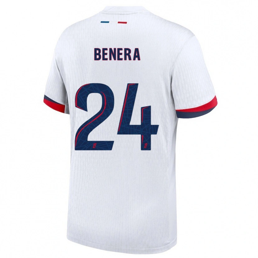 Danxen Women Baby Jordy Benera #24 White Red Away Jersey 2025/26 T-Shirt