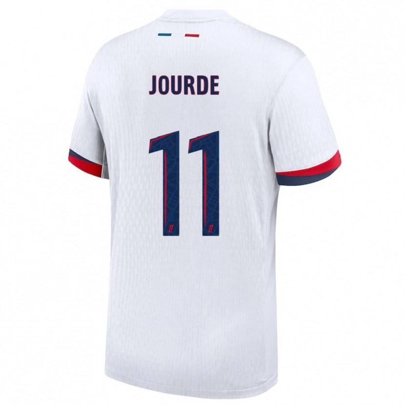 Danxen Women Florianne Jourde #11 White Red Away Jersey 2025/26 T-Shirt