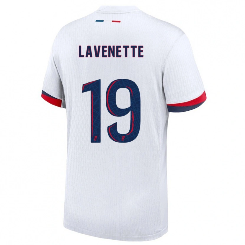 Danxen Women Mathias Lavenette #19 White Red Away Jersey 2025/26 T-Shirt