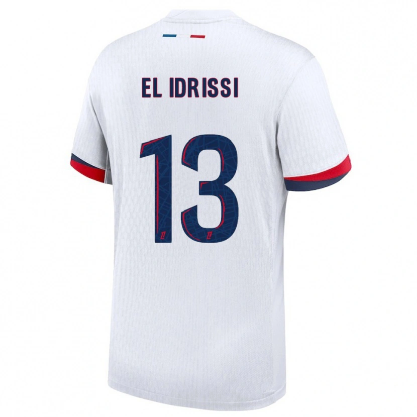 Danxen Women Mohamed-Amine El Idrissi #13 White Red Away Jersey 2025/26 T-Shirt