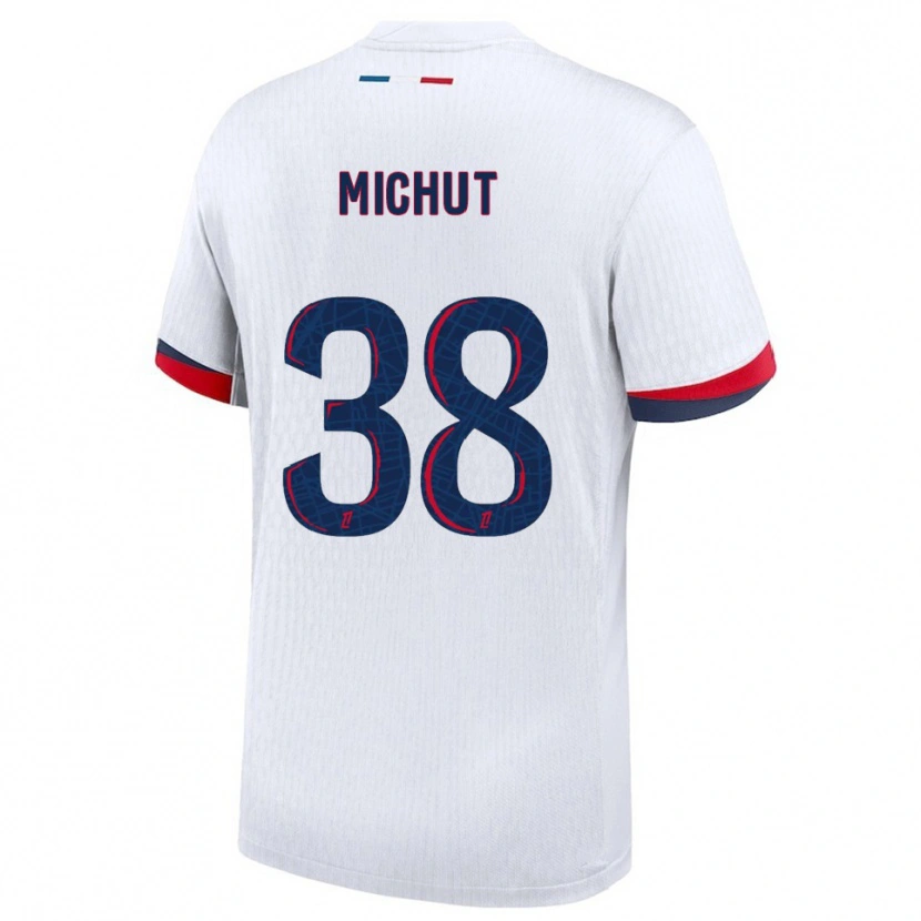 Danxen Women Edouard Michut #38 White Red Away Jersey 2025/26 T-Shirt
