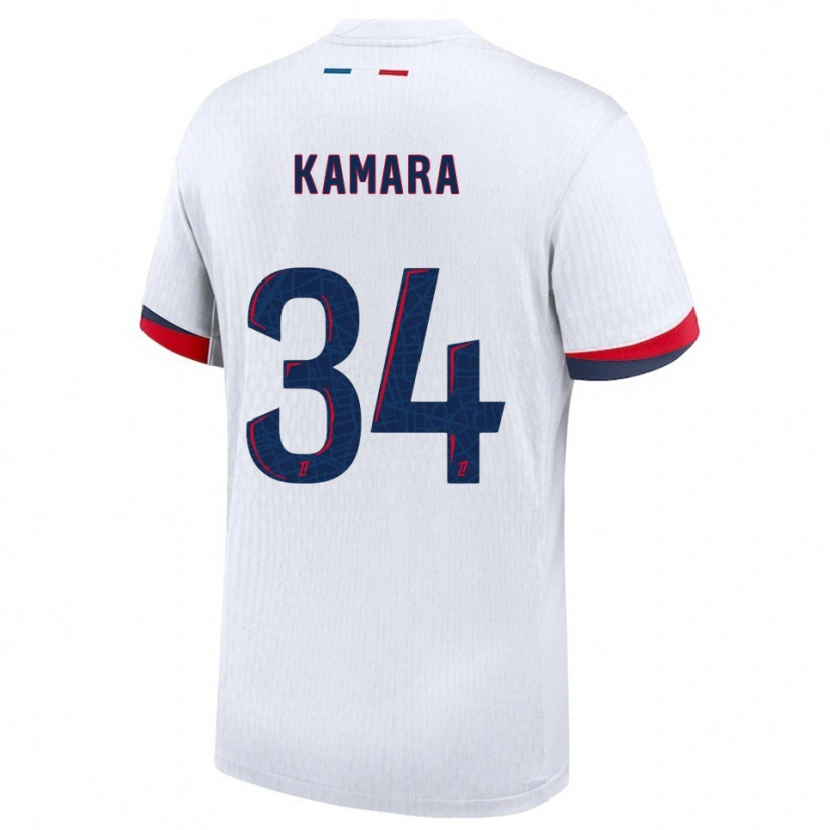 Danxen Women Noham Kamara #34 White Red Away Jersey 2025/26 T-Shirt