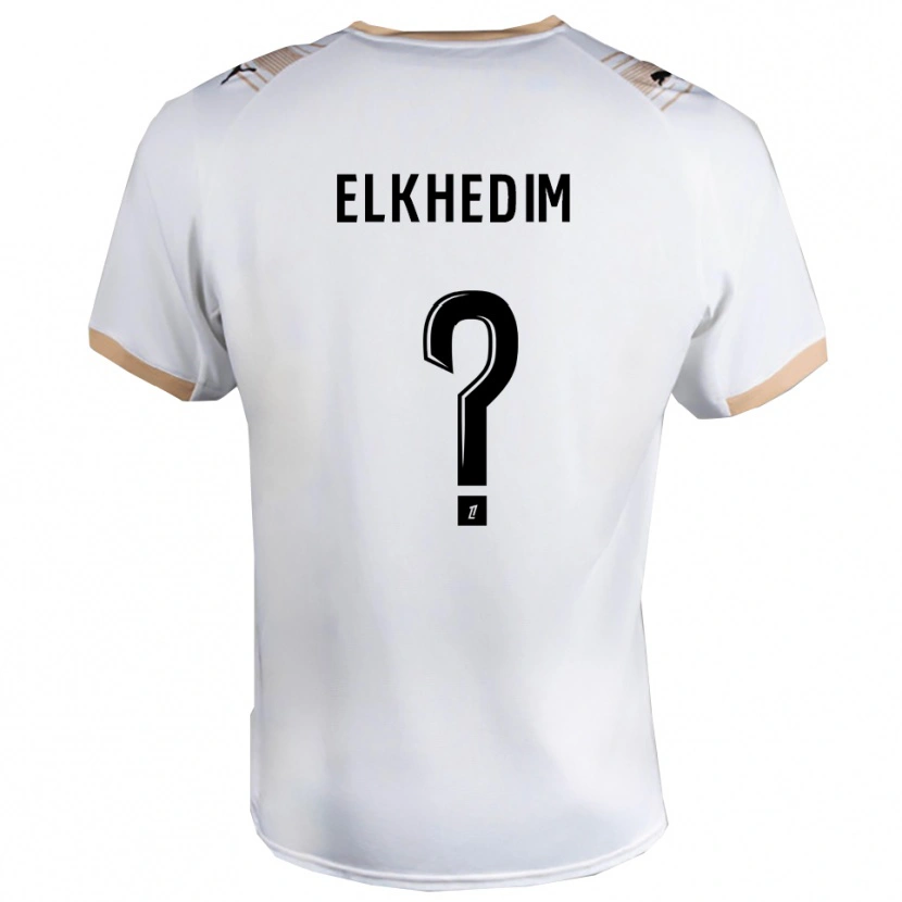 Danxen Women Abdenoor Elkhedim #0 White Black Away Jersey 2025/26 T-Shirt