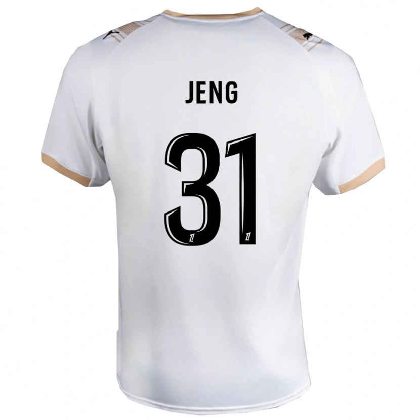 Danxen Women Malcolm Jeng #31 White Black Away Jersey 2025/26 T-Shirt