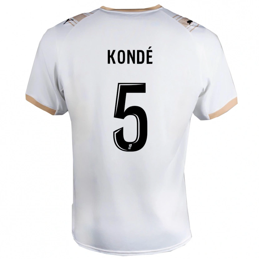 Danxen Women Jean-Charles Kondé #5 White Black Away Jersey 2025/26 T-Shirt
