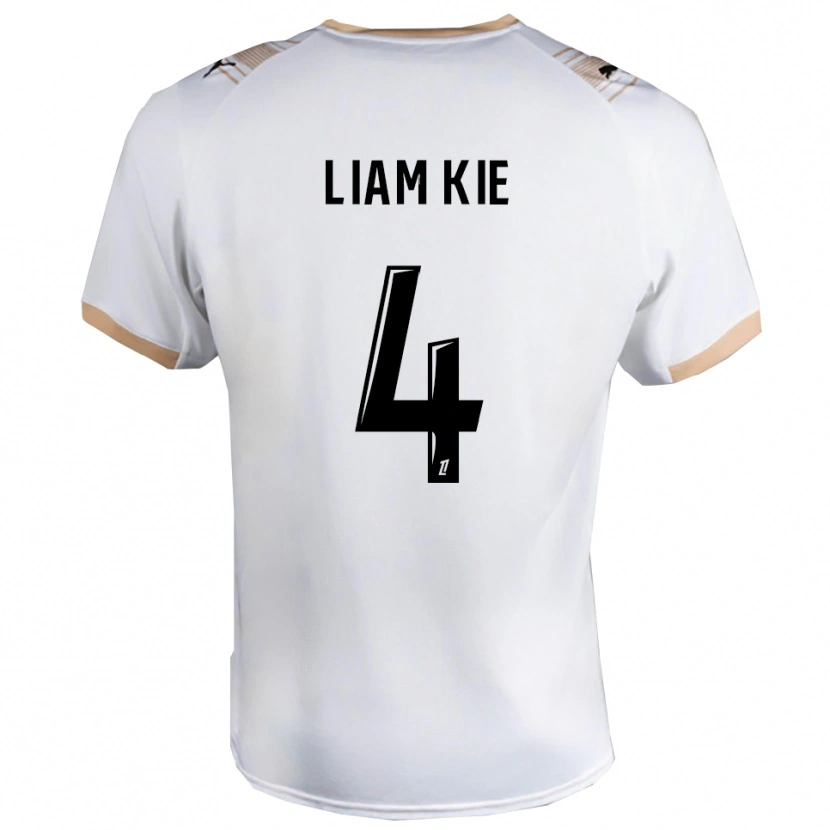 Danxen Women Khalil-Liam Kie #4 White Black Away Jersey 2025/26 T-Shirt