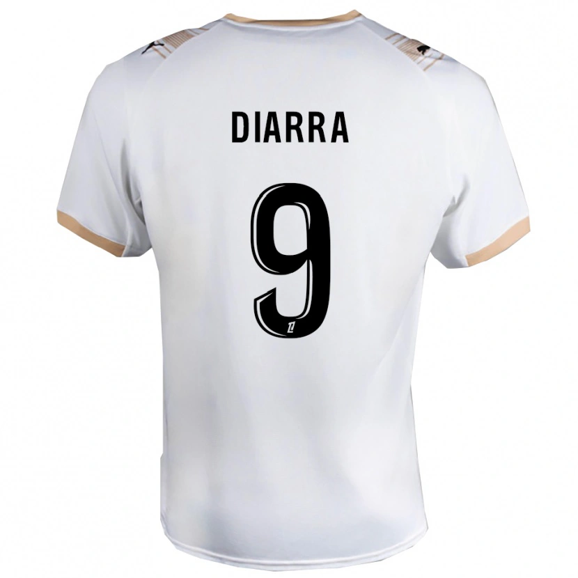 Danxen Women Thiemoko Diarra #9 White Black Away Jersey 2025/26 T-Shirt