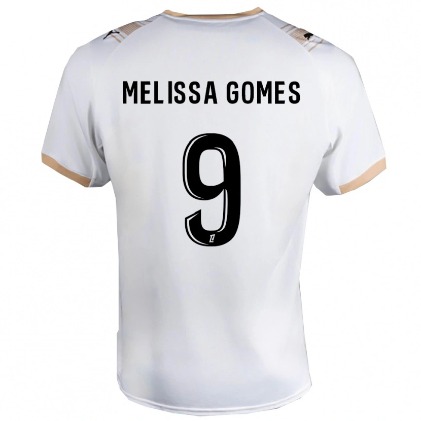 Danxen Women Melissa Ferreira Gomes #9 White Black Away Jersey 2025/26 T-Shirt