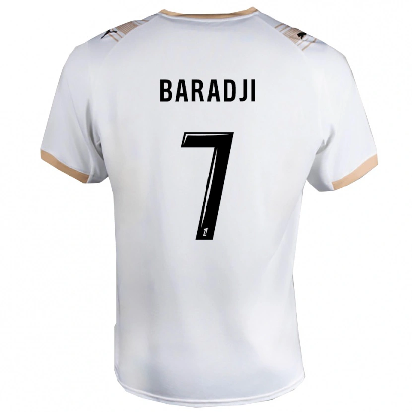 Danxen Women Adama Baradji #7 White Black Away Jersey 2025/26 T-Shirt