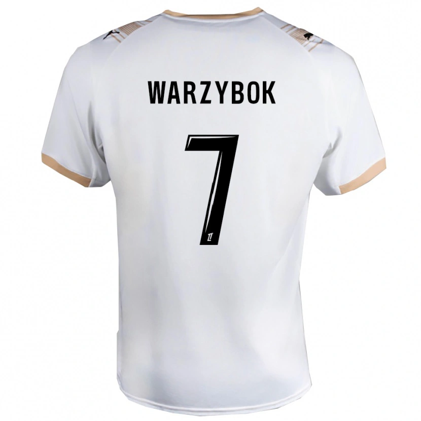 Danxen Women Olivier Warzybok #7 White Black Away Jersey 2025/26 T-Shirt