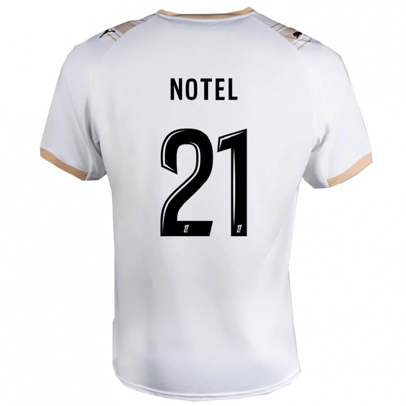 Danxen Women Léa Notel #21 White Black Away Jersey 2025/26 T-Shirt
