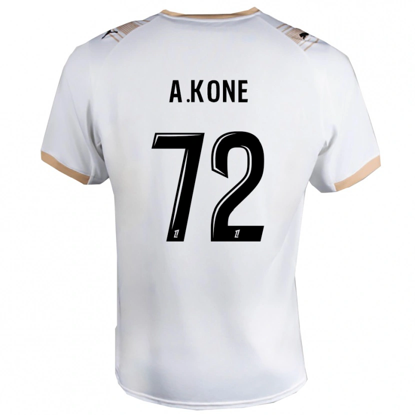 Danxen Women Amadou Koné #72 White Black Away Jersey 2025/26 T-Shirt