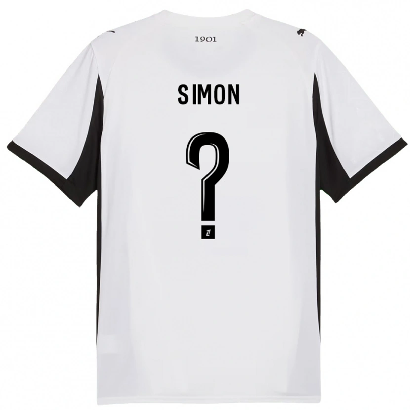 Danxen Women Jules Simon #0 White Black Away Jersey 2025/26 T-Shirt