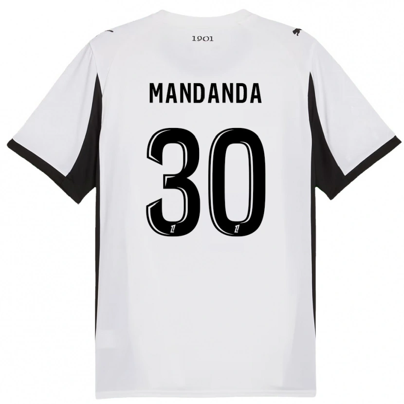 Danxen Women Steve Mandanda #30 White Black Away Jersey 2025/26 T-Shirt