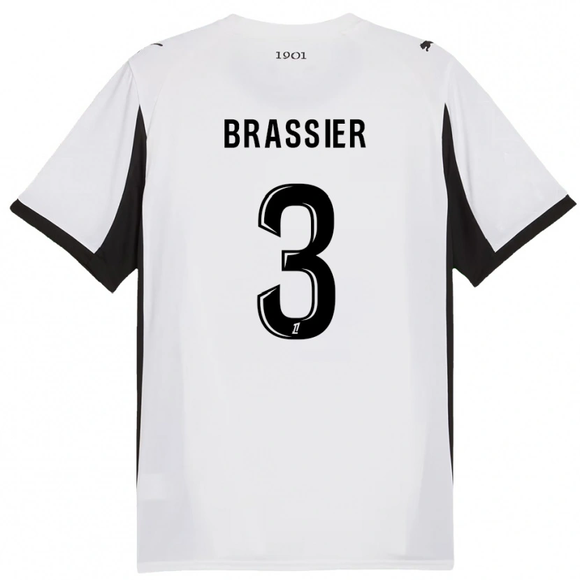 Danxen Women Lilian Brassier #3 White Black Away Jersey 2025/26 T-Shirt