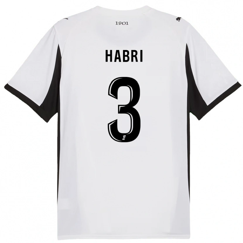 Danxen Women Issa Habri #3 White Black Away Jersey 2025/26 T-Shirt