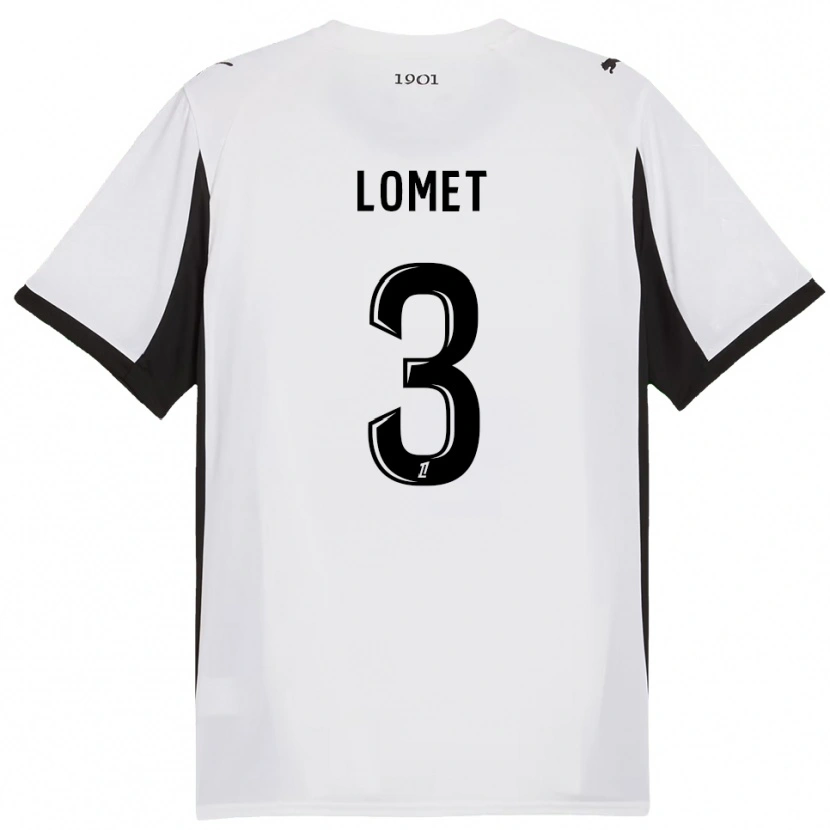 Danxen Women Ruben Lomet #3 White Black Away Jersey 2025/26 T-Shirt