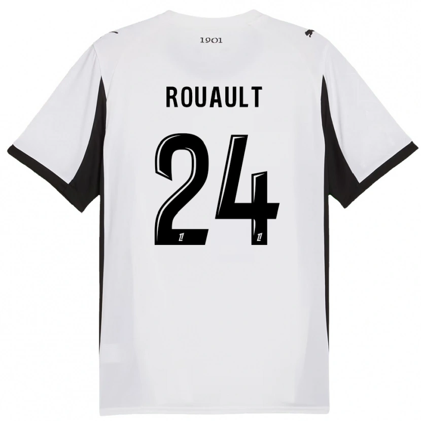 Danxen Women Anthony Rouault #24 White Black Away Jersey 2025/26 T-Shirt