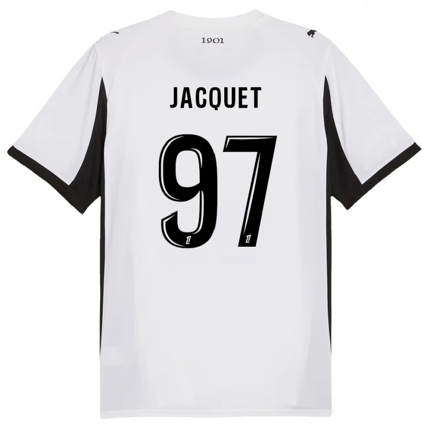 Danxen Women Jérémy Jacquet #97 White Black Away Jersey 2025/26 T-Shirt