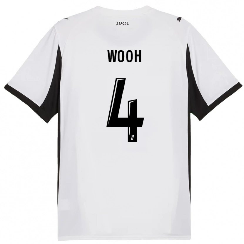 Danxen Women Christopher Wooh #4 White Black Away Jersey 2025/26 T-Shirt
