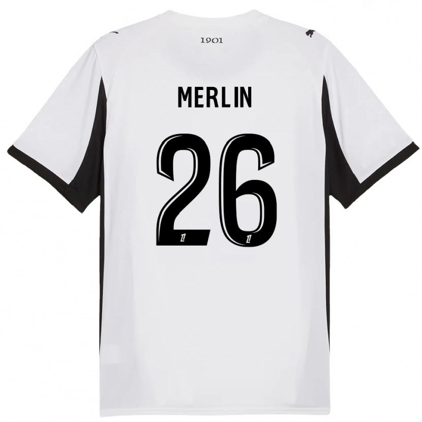 Danxen Women Quentin Merlin #26 White Black Away Jersey 2025/26 T-Shirt
