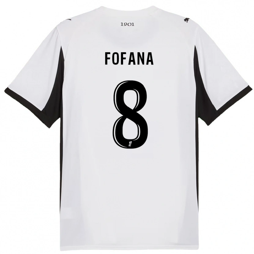 Danxen Women Seko Fofana #8 White Black Away Jersey 2025/26 T-Shirt