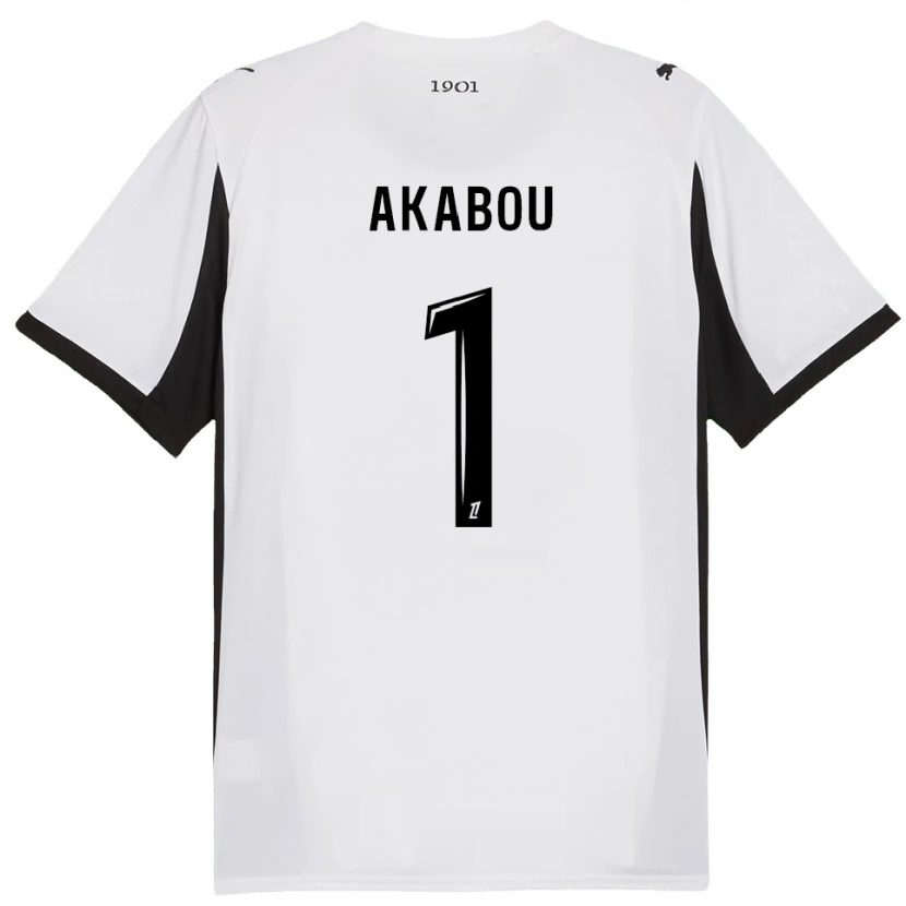 Danxen Women Ayoub Akabou #1 White Black Away Jersey 2025/26 T-Shirt