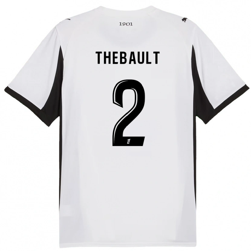 Danxen Women Yaël Thébault #2 White Black Away Jersey 2025/26 T-Shirt