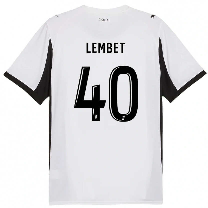 Danxen Women Geoffrey Lembet #40 White Black Away Jersey 2025/26 T-Shirt