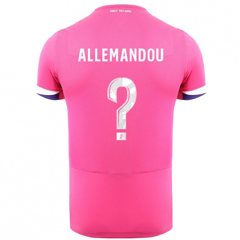 Danxen Women Teddy Allemandou #0 Pink White Away Jersey 2025/26 T-Shirt