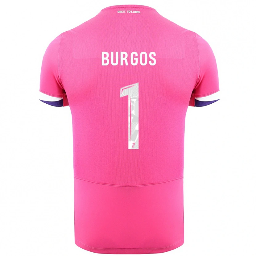 Danxen Women Diego Burgos #1 Pink White Away Jersey 2025/26 T-Shirt