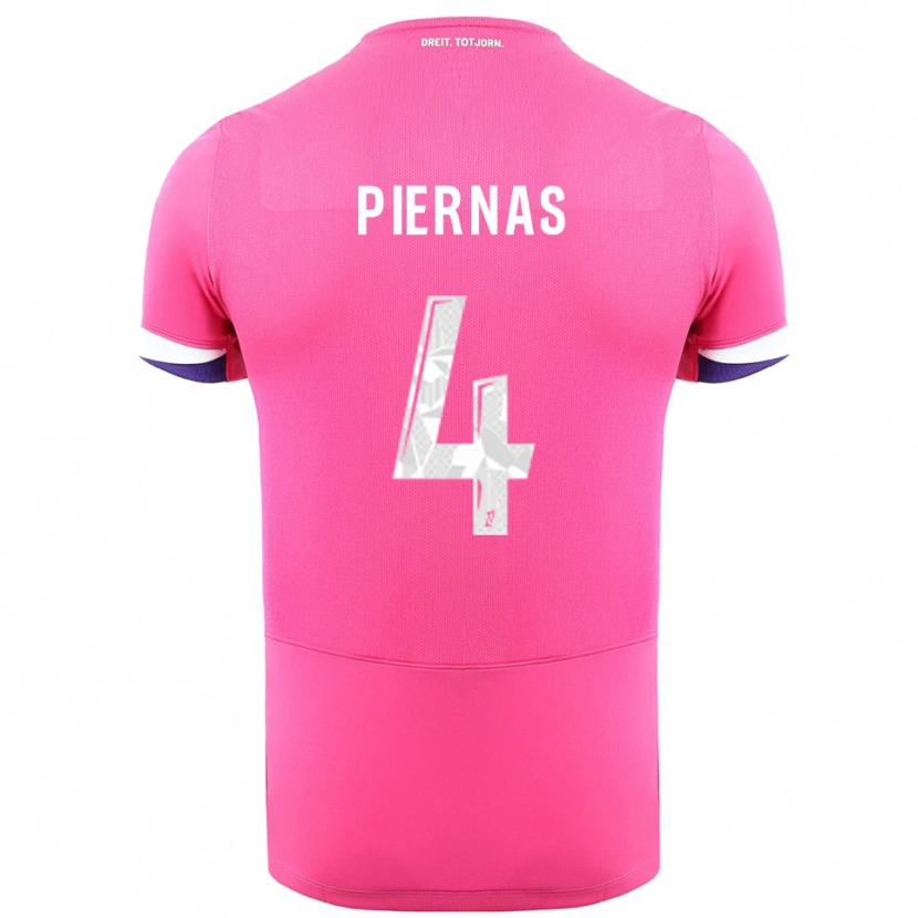 Danxen Women Gaëtan Bakhouche Piernas #4 Pink White Away Jersey 2025/26 T-Shirt
