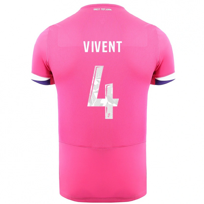 Danxen Women Sacha Vivent #4 Pink White Away Jersey 2025/26 T-Shirt