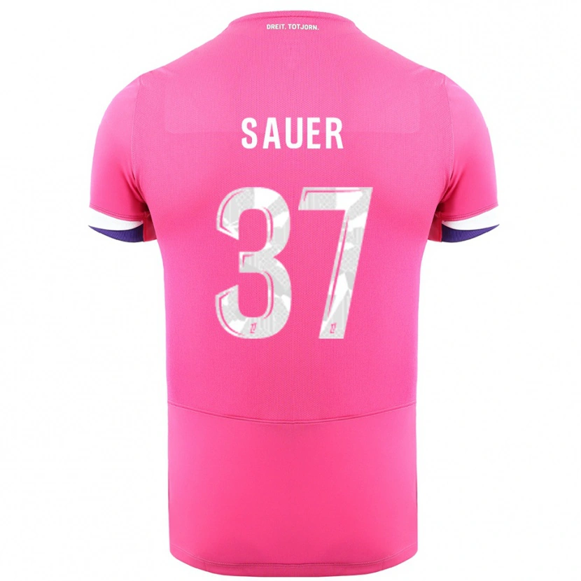 Danxen Women Mario Sauer #37 Pink White Away Jersey 2025/26 T-Shirt