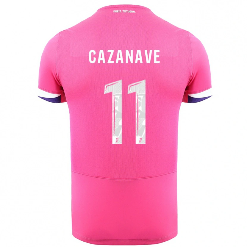 Danxen Women Julie Cazanave #11 Pink White Away Jersey 2025/26 T-Shirt